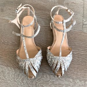 RARE Zara Glitter Vamp Flats 38/7.5